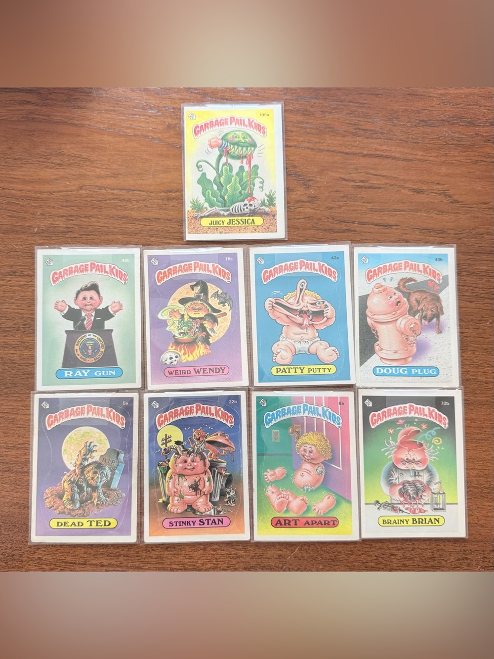 Garbage Pail Kids 1985 Original Series 2(8 Cards) &1986 Juicy Jessica As Bonus.